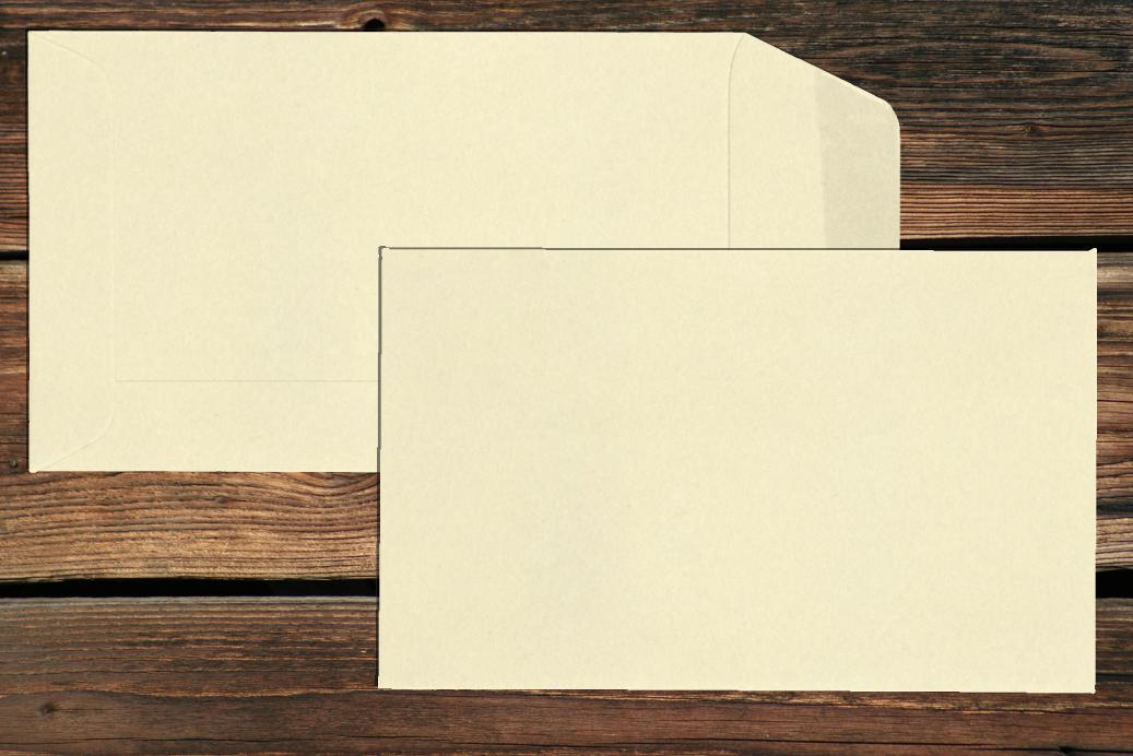 Versandtaschen 65x105 mm Nassklebend Elfenbein 120 g/qm